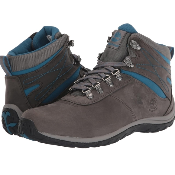 Timberland Women’s Norwood Waterproof Mid Hiker Boots Grey/ Blue Size 6 NWB - Picture 1 of 8